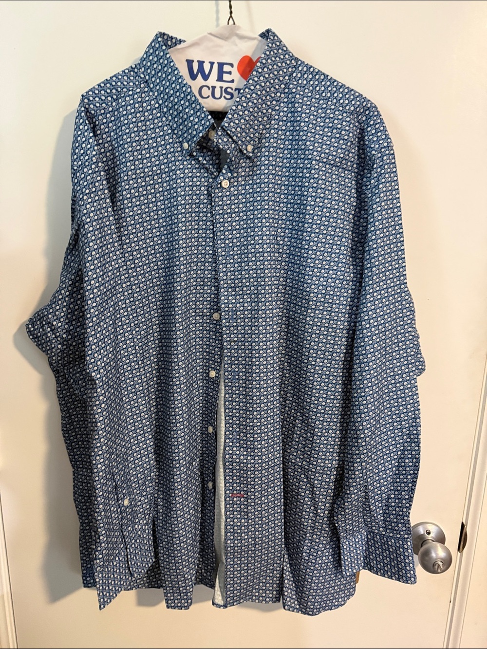 Daniel Cremieux Blue Microprint Button-Down Shirt